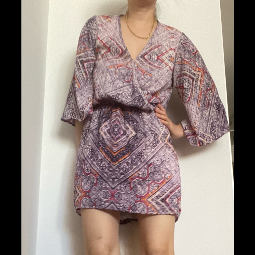 Aqua Bohemian Mini Dress / Top Size XS New